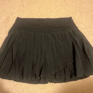 Aerie Black Mini Pleated Skirt
